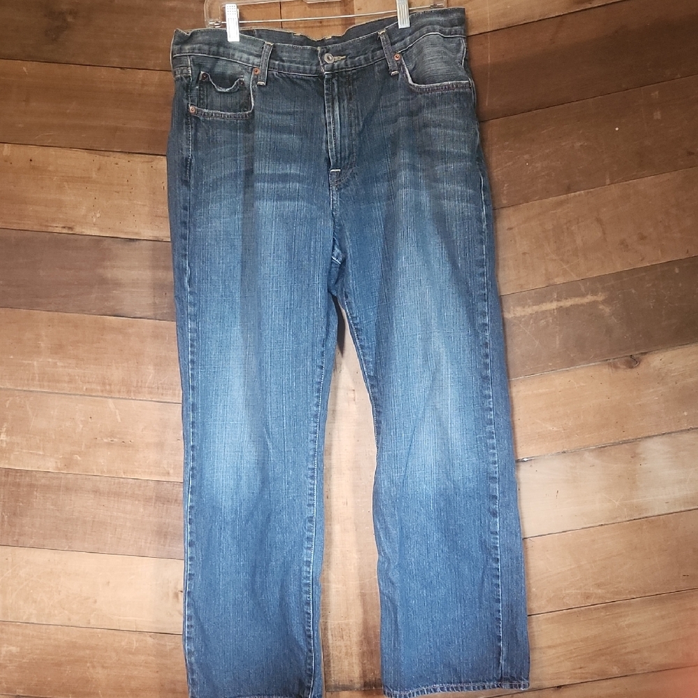 Mens Lucky Brand Gene Montesano Short Inseam Straight Leg Jeans